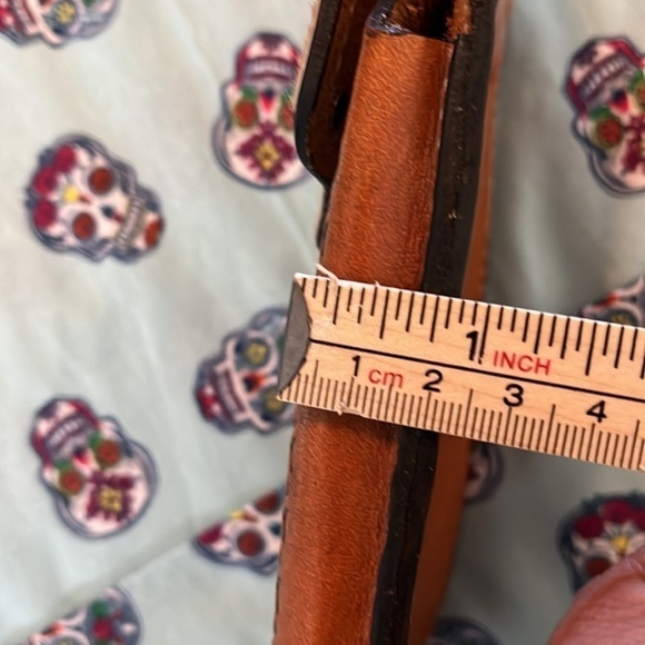 Handmade Cowboy Belt Loop Bag Carved Leather Rooster Wild West - Picture 8 of 8